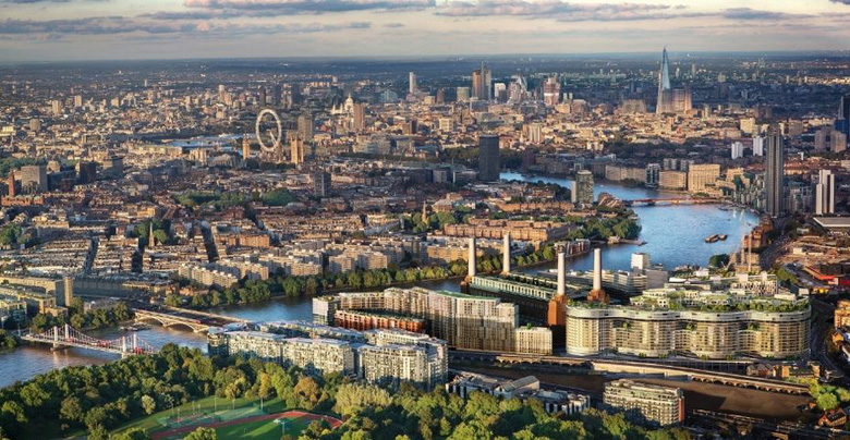 A usina termelétrica Battersea vai virar condomínio em Londres, oferecendo de quitinetes a apartamentos de luxo; complexo terá vários edifícios e espaços de uso misto