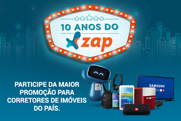 ZAP completa 10 anos e vai sortear 40 prêmios para os corretores do Brasil